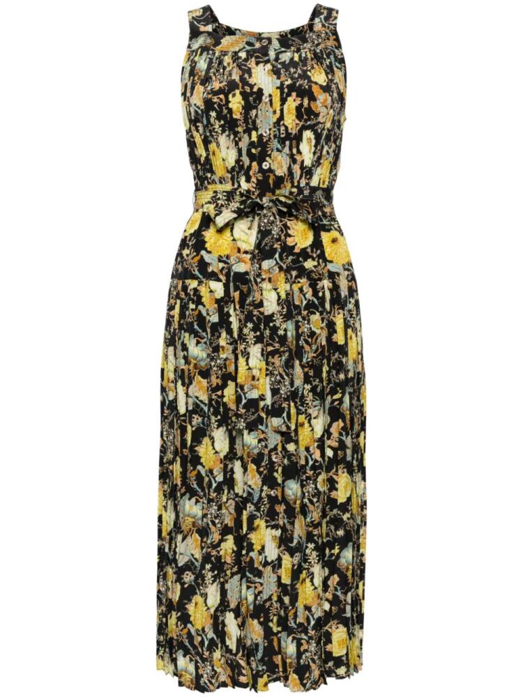 Ulla Johnson floral-print silk midi dress - Black Cover