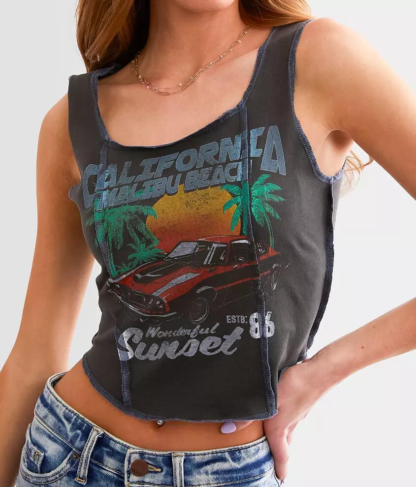 Modish Rebel Malibu Beach Cropped Tank Top Cover