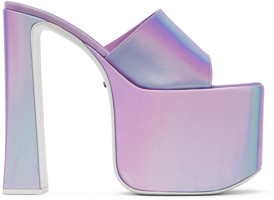 GCDS Purple Holographics Heeled Sandals Cover