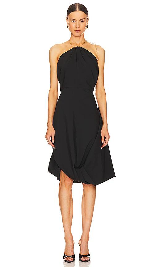 ROKH Chain Detailed Halter Neck Dress in Black Cover