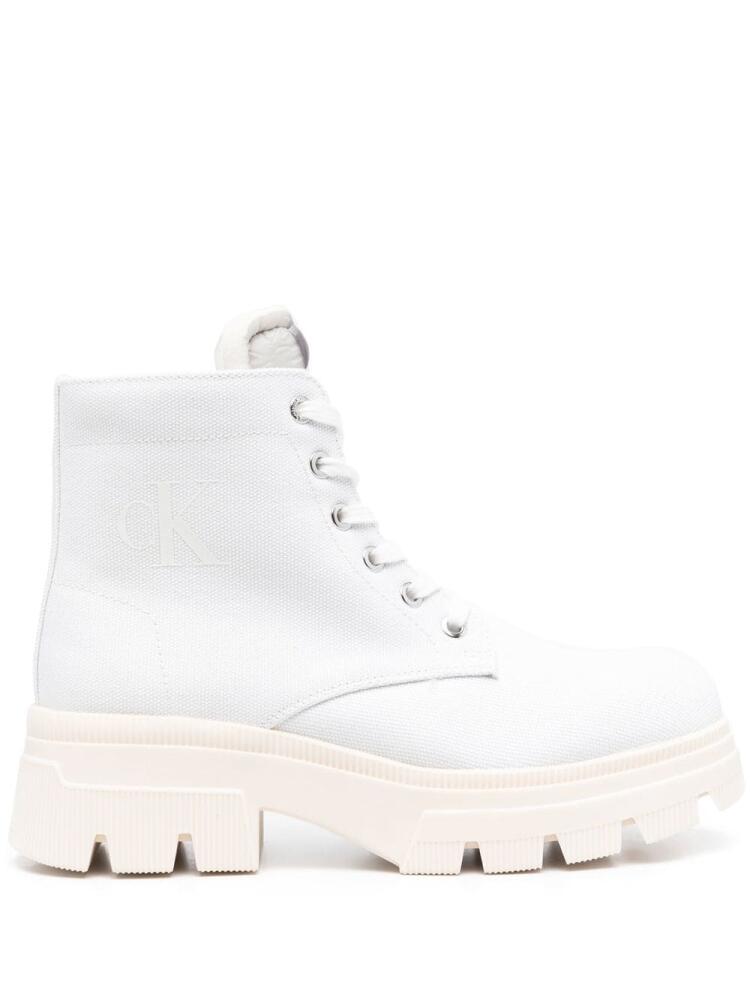 Calvin Klein Jeans lace-up ankle boots - White Cover