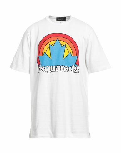 Dsquared2 Man T-shirt White Cotton Cover