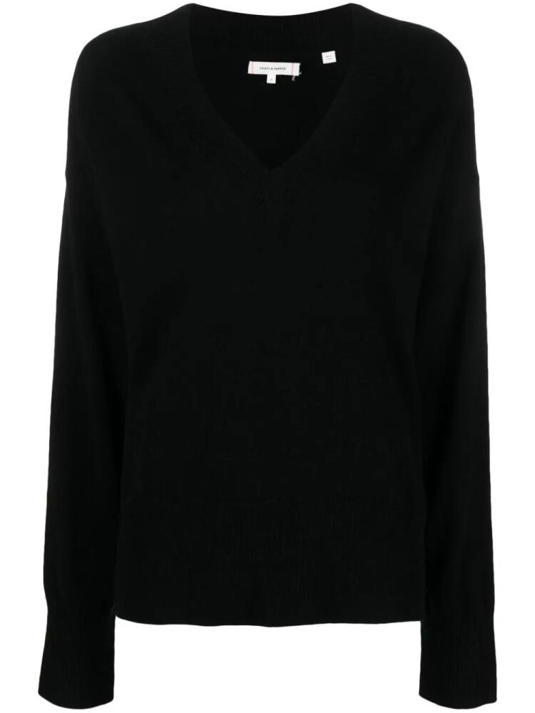 Chinti & Parker V-neck knitted jumper - Black Cover