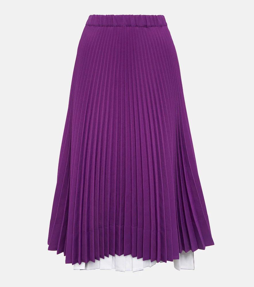 Plan C Pleated jersey midi skirt Cover