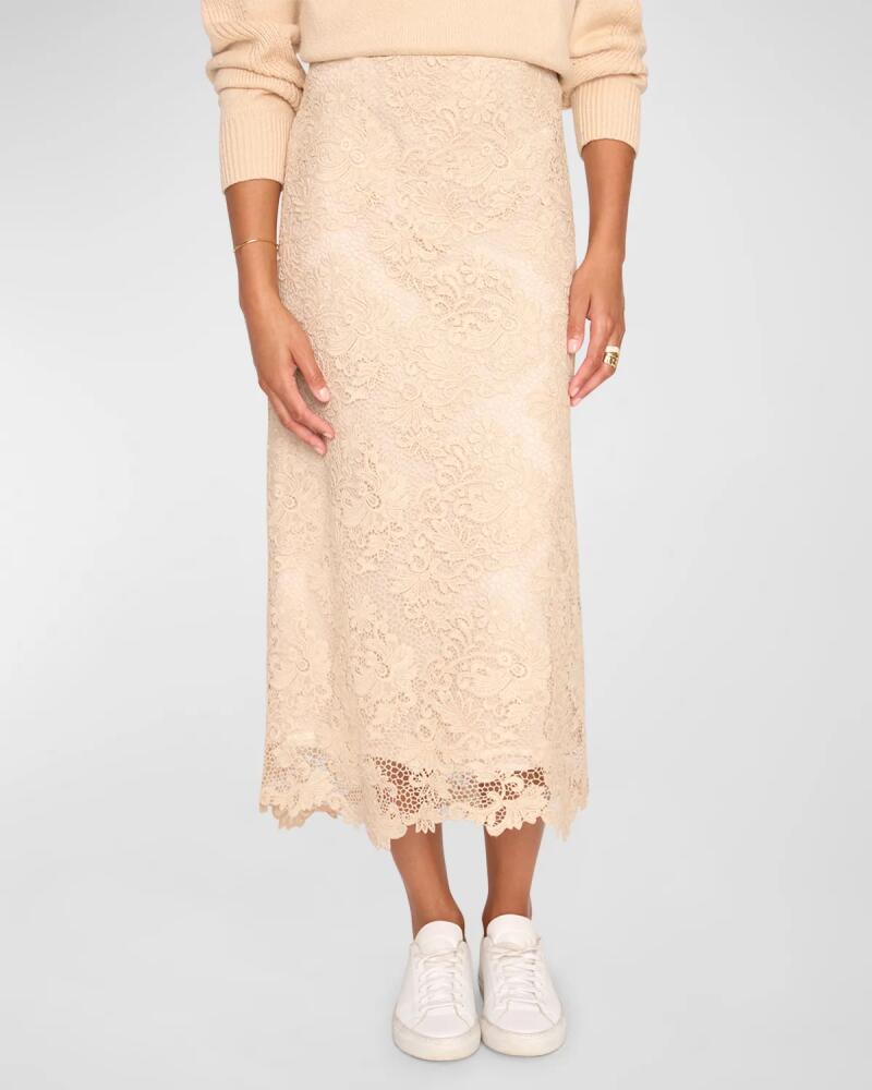 Brochu Walker Mara Straight Lace Midi Skirt Cover