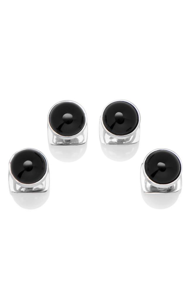 Cufflinks, Inc. Sterling Silver & Onyx Shirt Studs in Black Cover