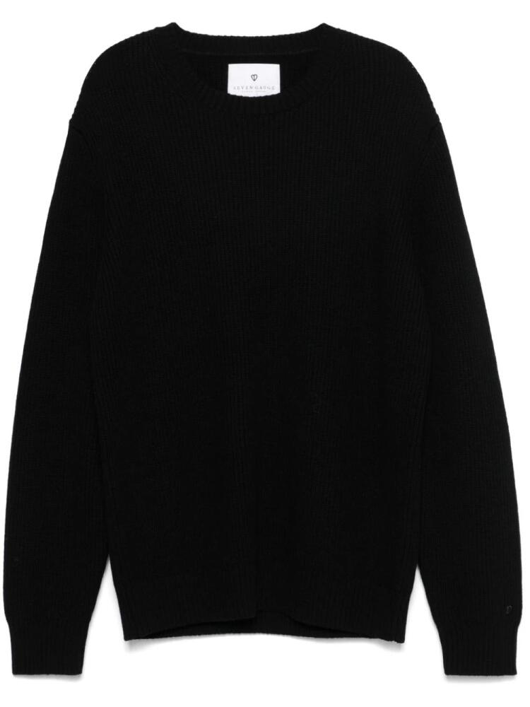 SEVEN GAUGE wool crew-neck sweater - Black Cover