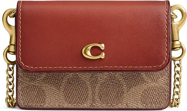 COACH Essential Half Flap Card Case (Tan Rust) Wallet Handbags Cover