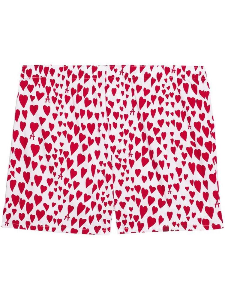 AMI Paris heart-print boxers - Red Cover