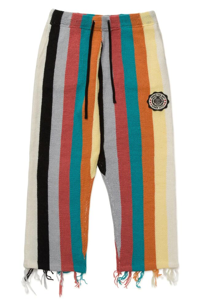 HONOR THE GIFT Heritage Ankle Sweatpants in Yellow Multi Stripe Cover