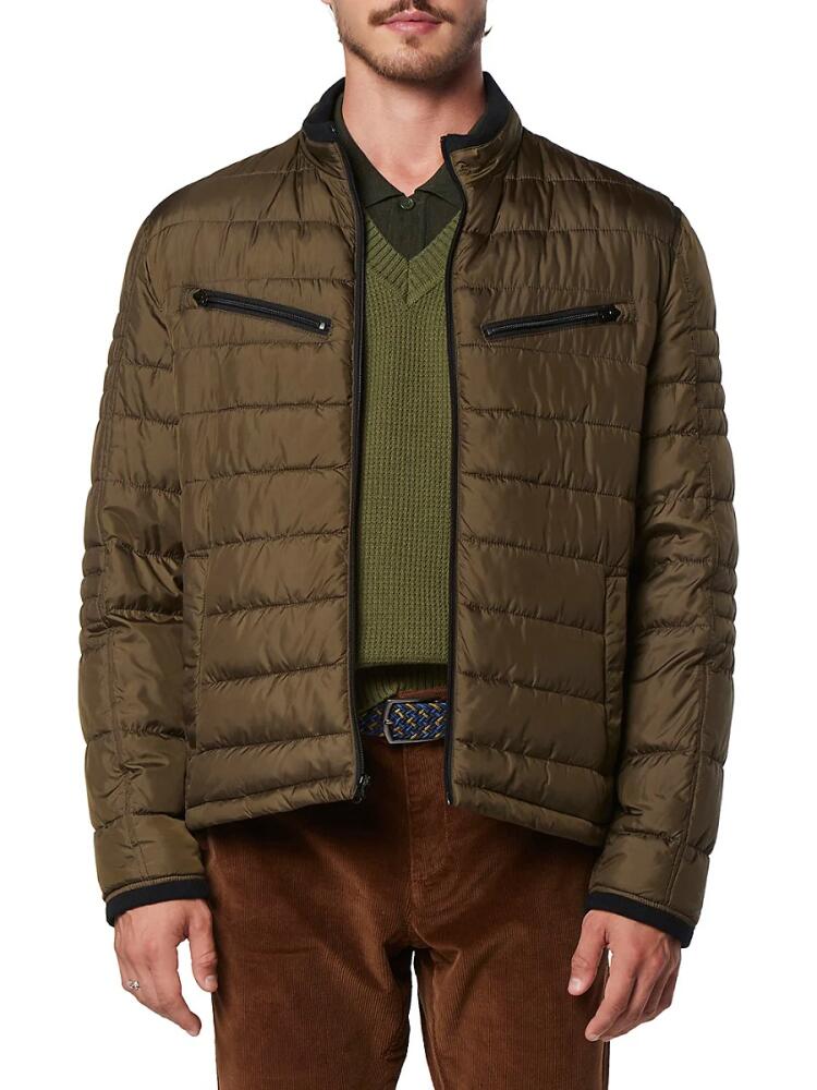 Andrew Marc Men's Grymes Channel Quilted Puffer Jacket - Olive Cover