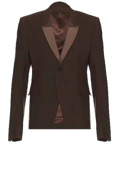 Rick Owens Blazer in Chocolate Cover