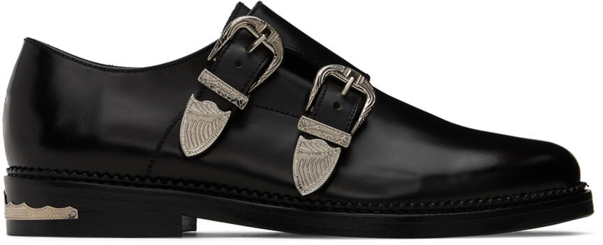 Toga Virilis SSENSE Exclusive Black Pin-Buckle Loafers Cover