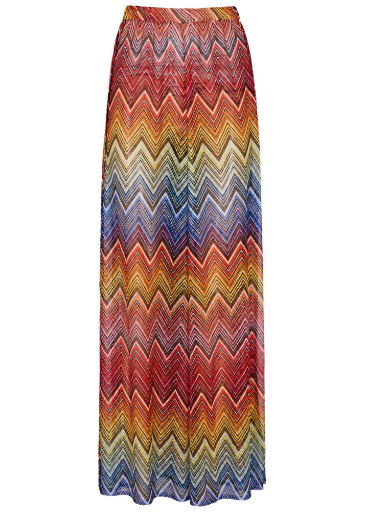 Missoni Zigzag Wide-leg Fine-knit Trousers - Multicoloured Cover