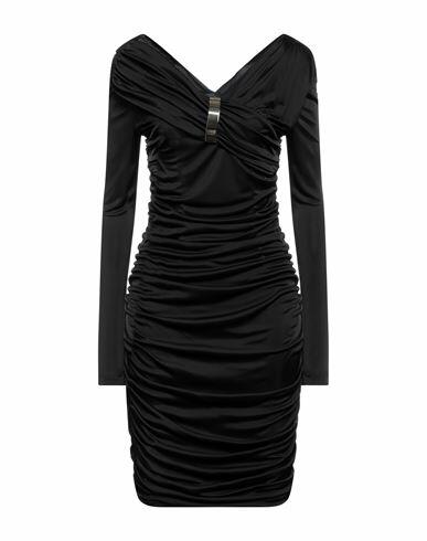 Cavalli Class Woman Mini dress Black Viscose Cover