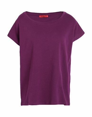 Max & co. Maldive2 Woman T-shirt Deep purple Cotton Cover