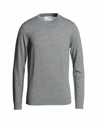 Selected Homme Man Sweater Grey Polyester, Merino Wool Cover