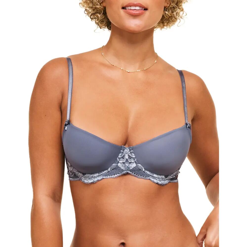 Adore Me Missy Unlined Demi Bra in Dark Grey Cover