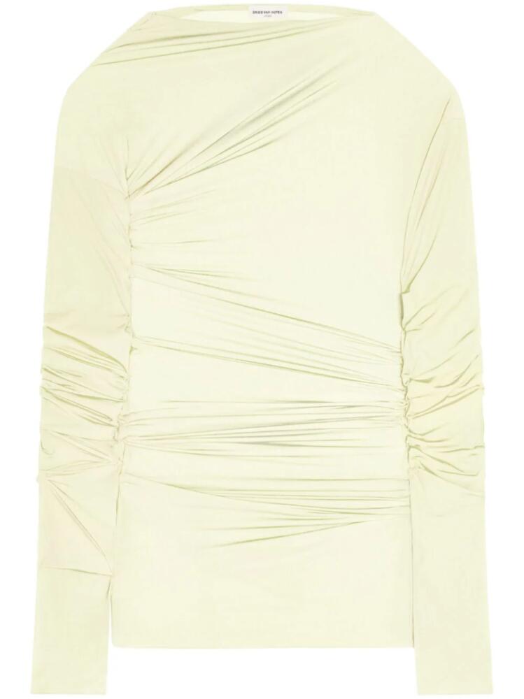 DRIES VAN NOTEN draped T-shirt - Yellow Cover