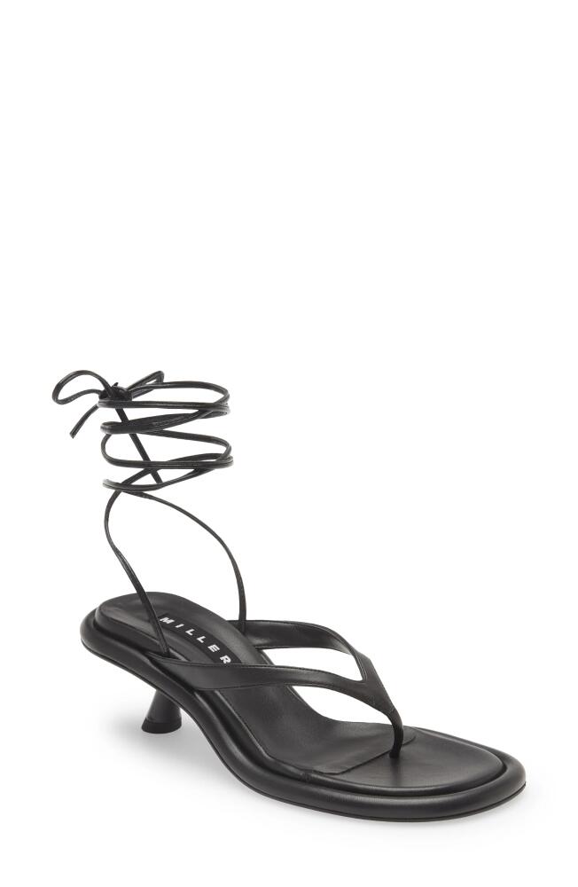 Simon Miller Faux Leather Ankle Strap Sandal in Black Cover