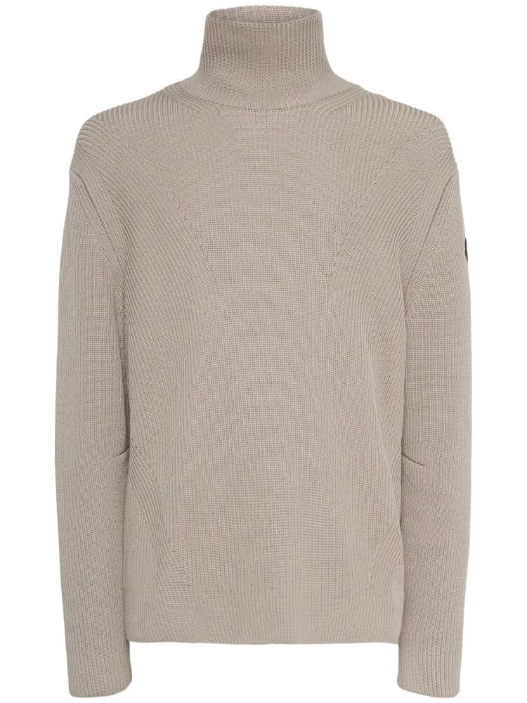 MONCLER Logo Cotton Turtleneck Sweater Cover