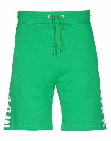 Bikkembergs Man Shorts & Bermuda Shorts Green Cotton, Elastane Cover