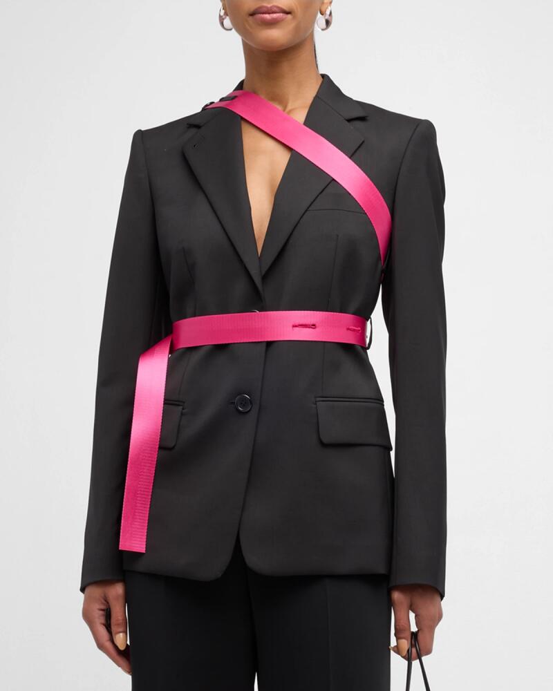 Helmut Lang Single-Breasted Seatbelt Blazer Cover