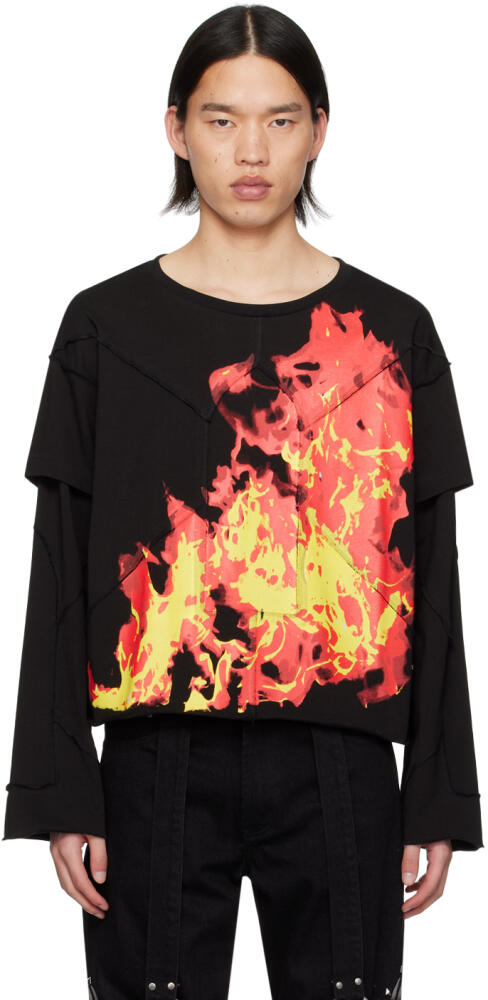 Who Decides War Black Flame Long Sleeve T-Shirt Cover