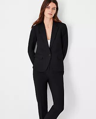 Ann Taylor The Petite Notched One Button Blazer in Seasonless Stretch Cover