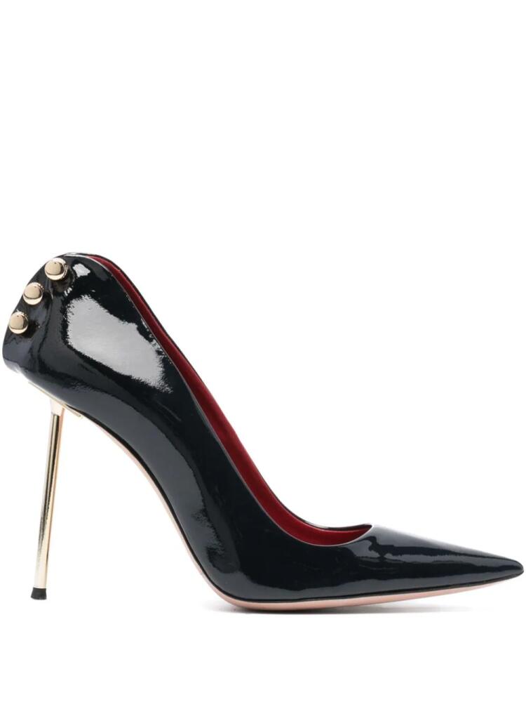 HARDOT Supreme Ass Metallic-heel 101mm patent-finish pumps - Black Cover