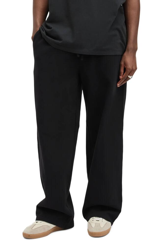 AllSaints Chester Cotton Wide Leg Sweatpants in Jet Black Cover