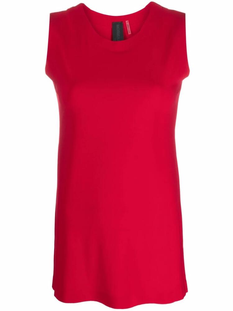 Norma Kamali round neck tank top - Red Cover