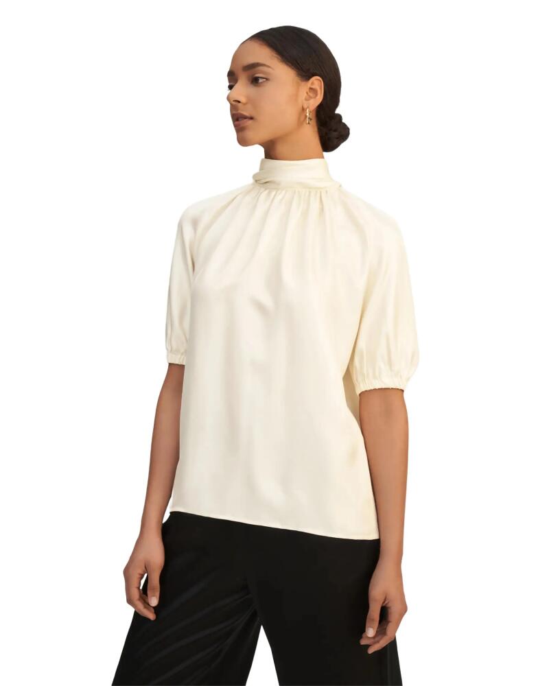 Lilysilk Ajuga Silk Twill Blouse Top in Lily White Cover