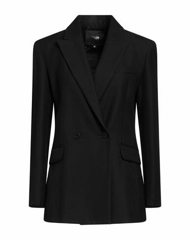 Maje Woman Blazer Black Polyester, Viscose Cover