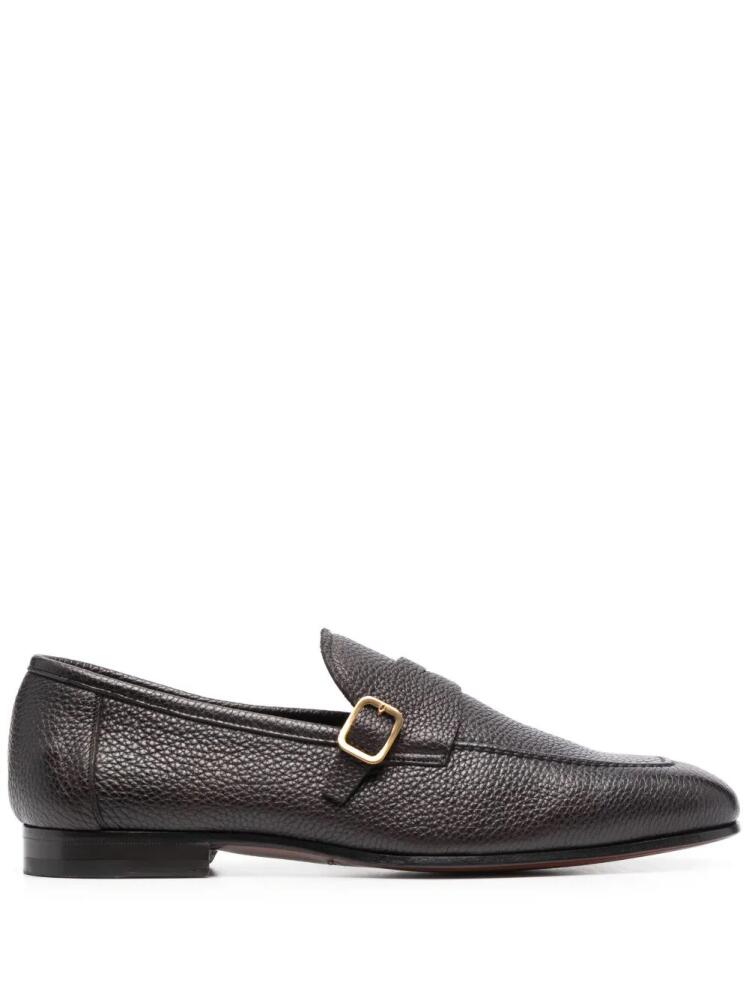 TOM FORD grained square-toe loafers - Brown Cover