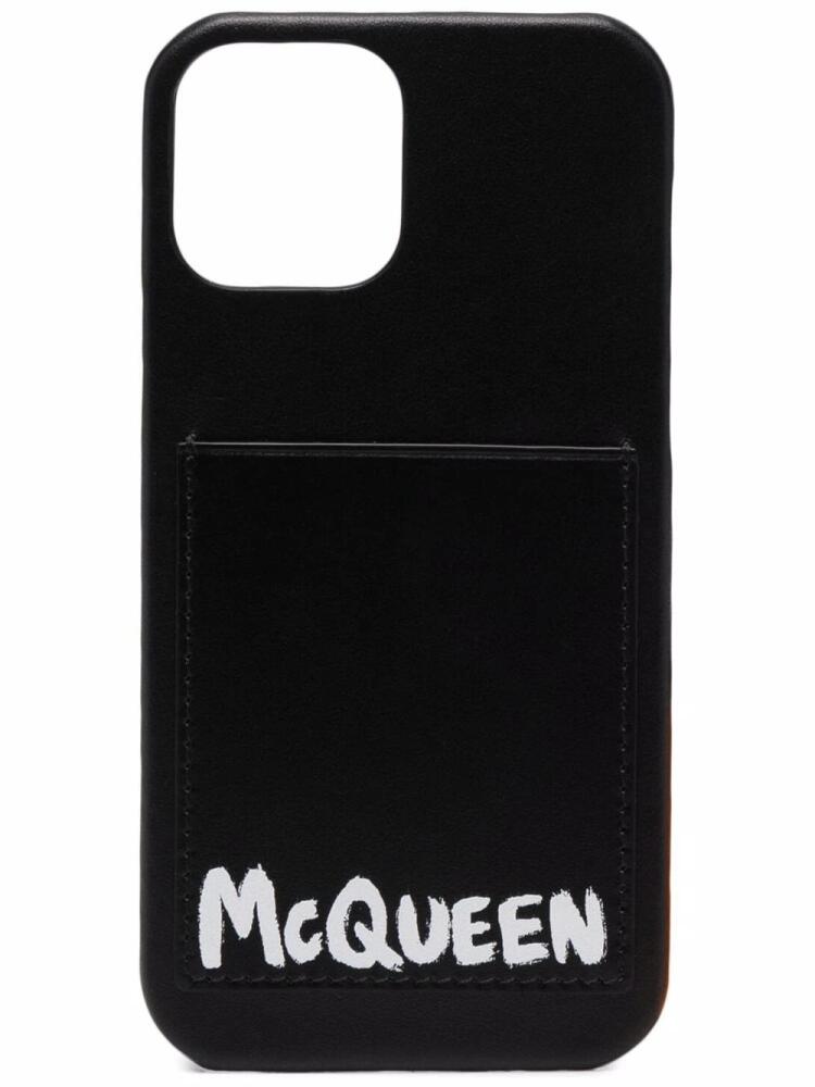 Alexander McQueen logo-print iPhone 12 Pro case - Black Cover