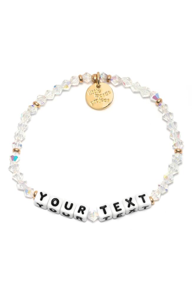 Little Words Project Clear Crystal Custom Beaded Stretch Bracelet Cover