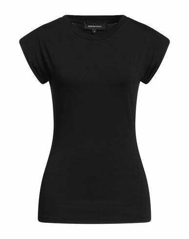 Bcbgmaxazria Woman T-shirt Black Pima Cotton, Elastane Cover