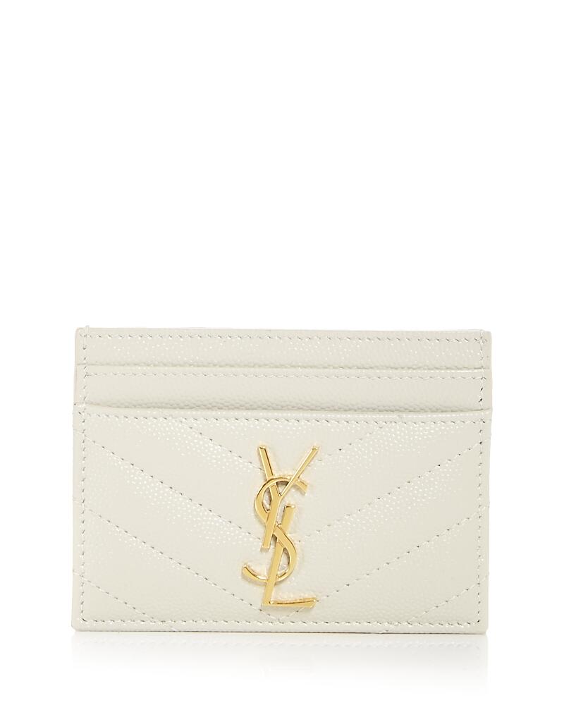 Saint Laurent Cassandre Matelasse Card Case in Lambskin Cover