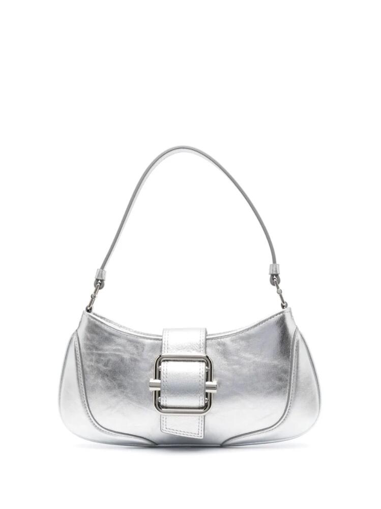 Osoi small Brocle metallic-finish shoulder bag - Silver Cover