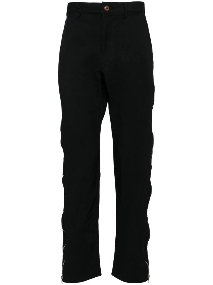 Black Comme Des Garçons zip-up tapered trousers Cover