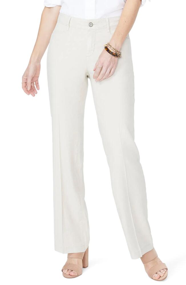 NYDJ Linen Trousers in Feather Cover