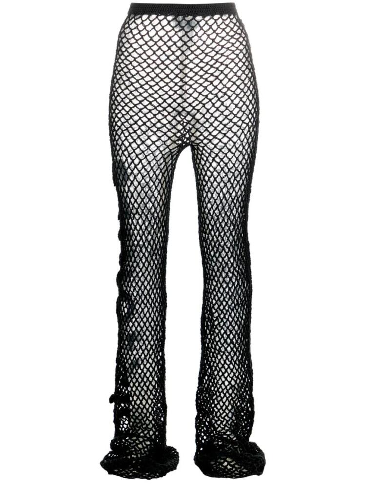 ERL high-waist fishnet trousers - Black Cover