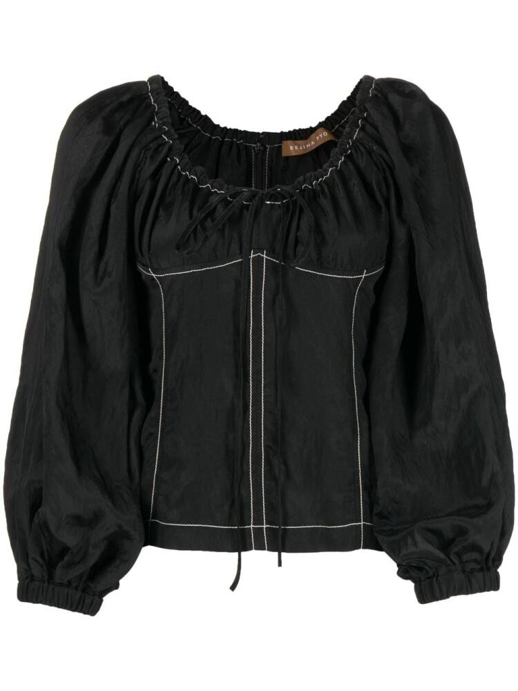 Rejina Pyo Keeley puff sleeve blouse - Black Cover