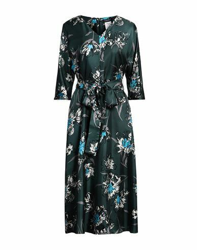 's Max Mara Woman Midi dress Dark green Silk Cover