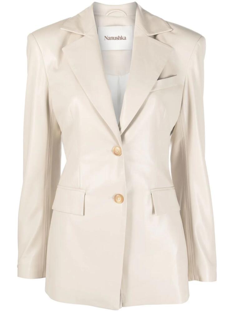 Nanushka Hathi single-breasted blazer - Neutrals Cover