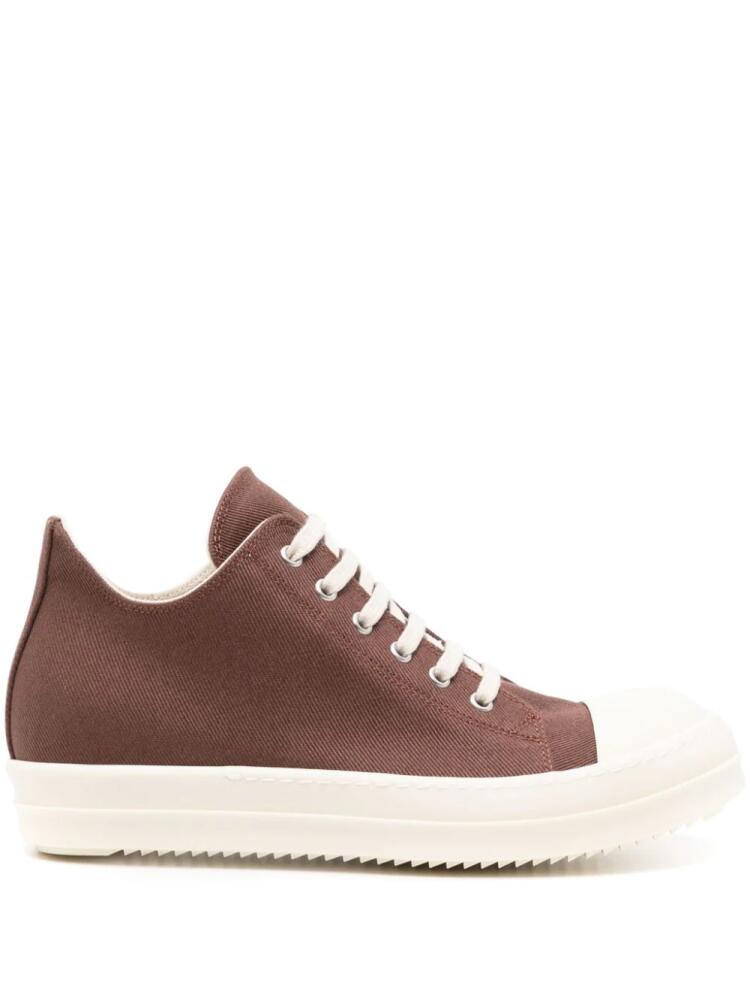 Rick Owens DRKSHDW lace-up canvas sneakers - Brown Cover