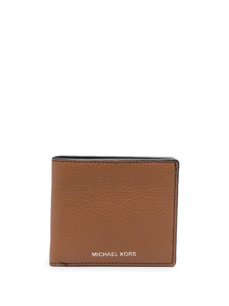 Michael Michael Kors grained-leather bi-fold wallet - Brown Cover