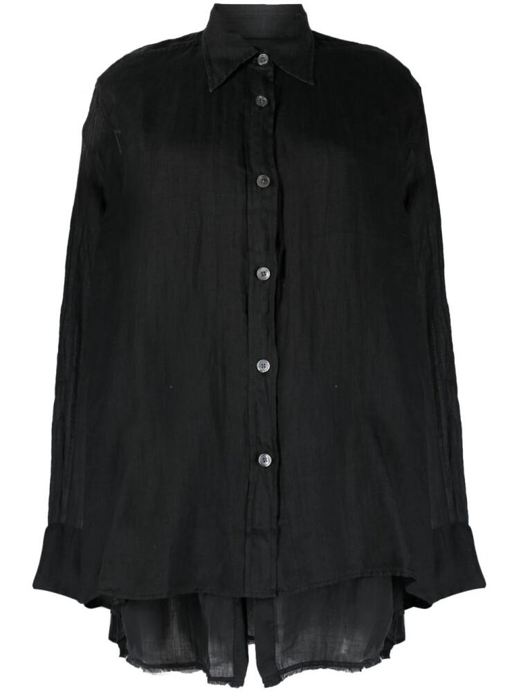 OUR LEGACY semi-sheer ramie shirt - Black Cover