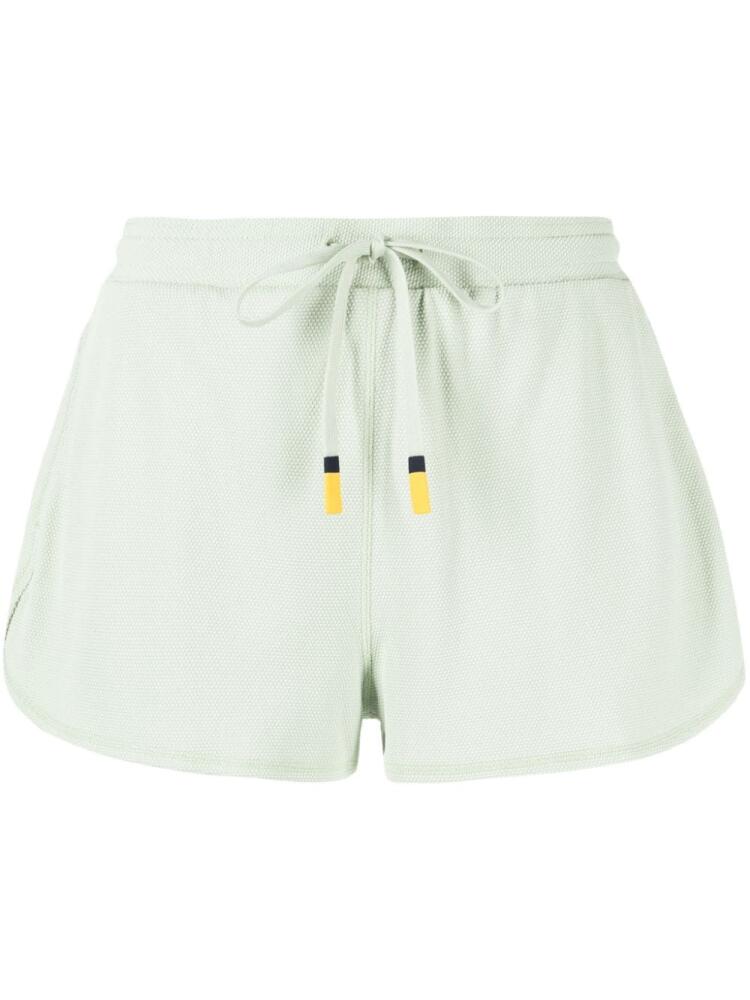 The Upside logo-print mid-rise mini shorts - Green Cover